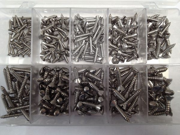Slot Raised Countersink Assorted Box 4 x 1/2 - 12 x 3/4