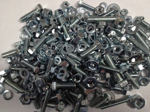 Assorted UNF Nuts Bolts & Washers QTY 350