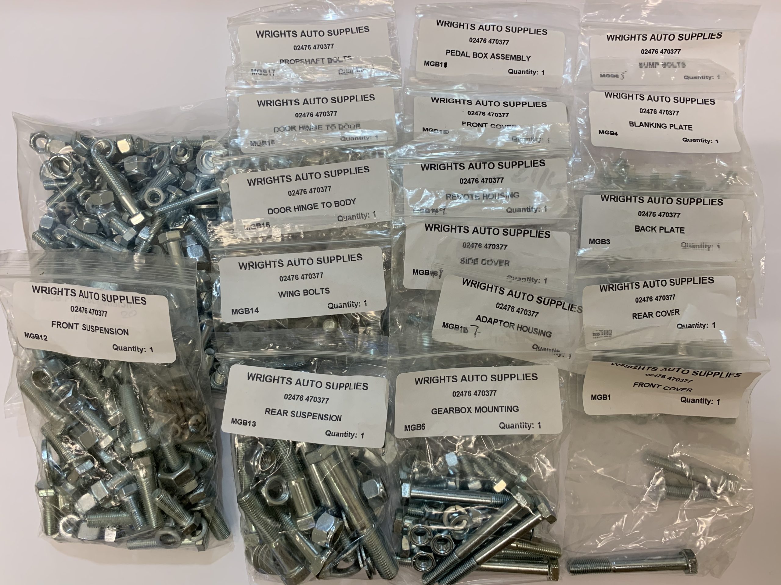 MG Midget 1275/1500 (1967-1979) Stainless Steel Nut & Bolt Restoration Pack – A2